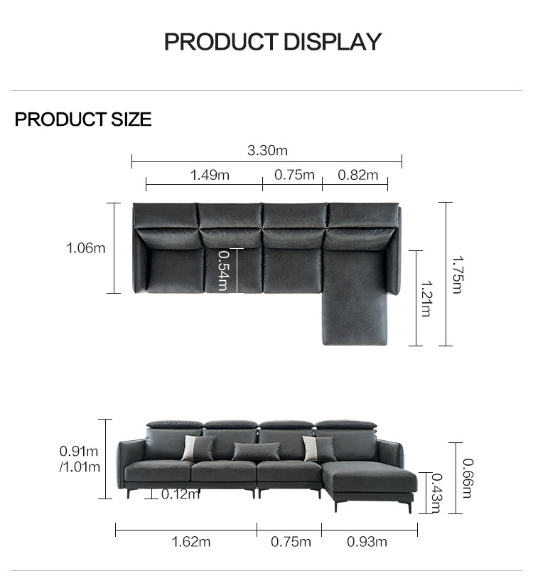 Modern Simple Living Room Home Technology Fabric Corner Sofa