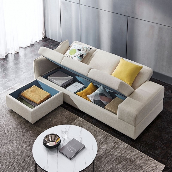 Fabric Comfortable Sofa Bed With Storage