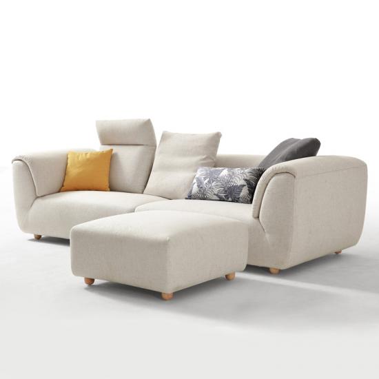 Microfiber Sofa with Chaise