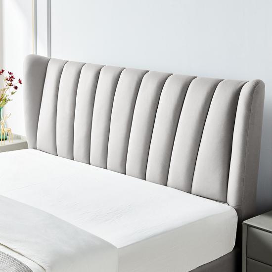Upholstered Wingback Platform Bed Frame with Headboard