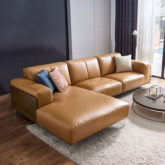 Modular Leather Soft Cushion Sofa