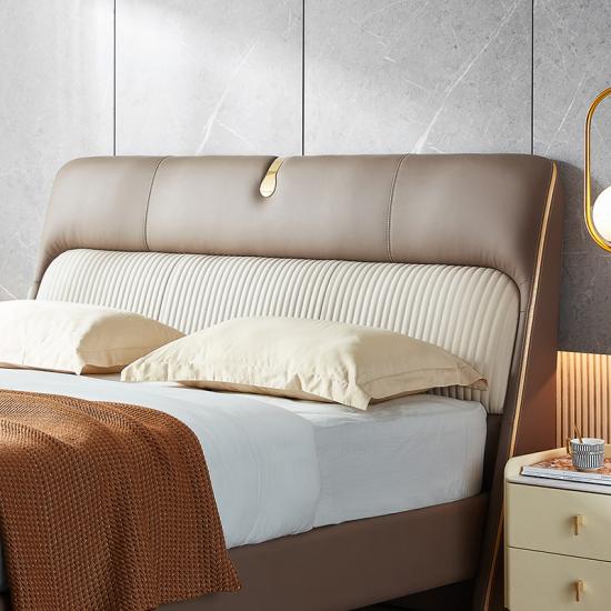 Large Light Luxury Leather Soft Bed