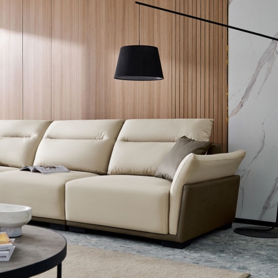 LINSEY sofá seccional moderno con otomana TBS060-A
