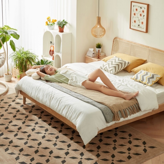 Modern King Bed with wood