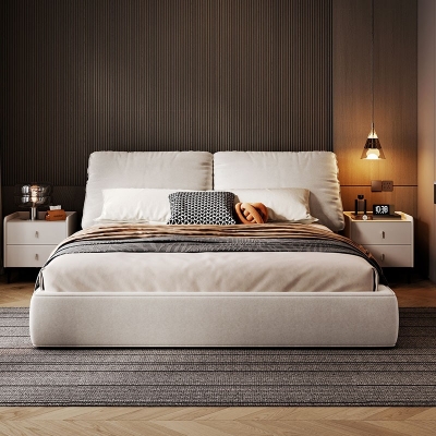 Home Hotel Use Fabric Double Bed